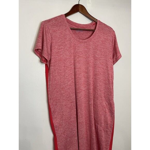 Columbia Women's Medium Coral Red Mini Shift Dress Pockets Causal - Picture 2 of 9